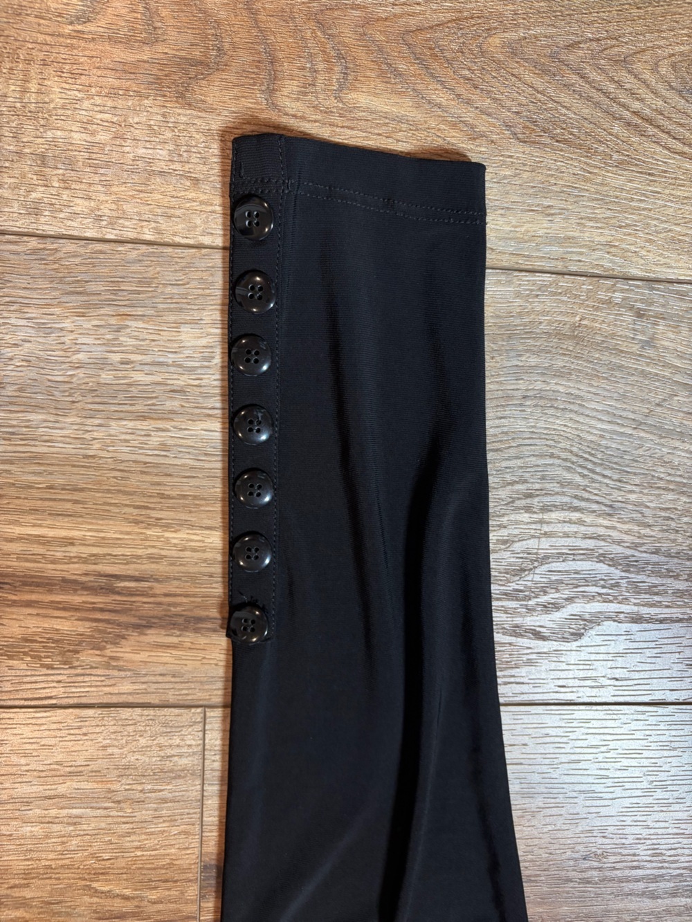 Sun Kim City-Chic quite luxury minimalist black ankle-button Lagenlook leggings - Picture 5 of 9